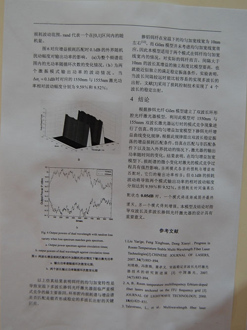 双波长环形腔掺铒光纤激光器建模及模式竞争的